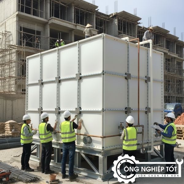 Ứng dụng bồn SMC lắp ghép 10m³